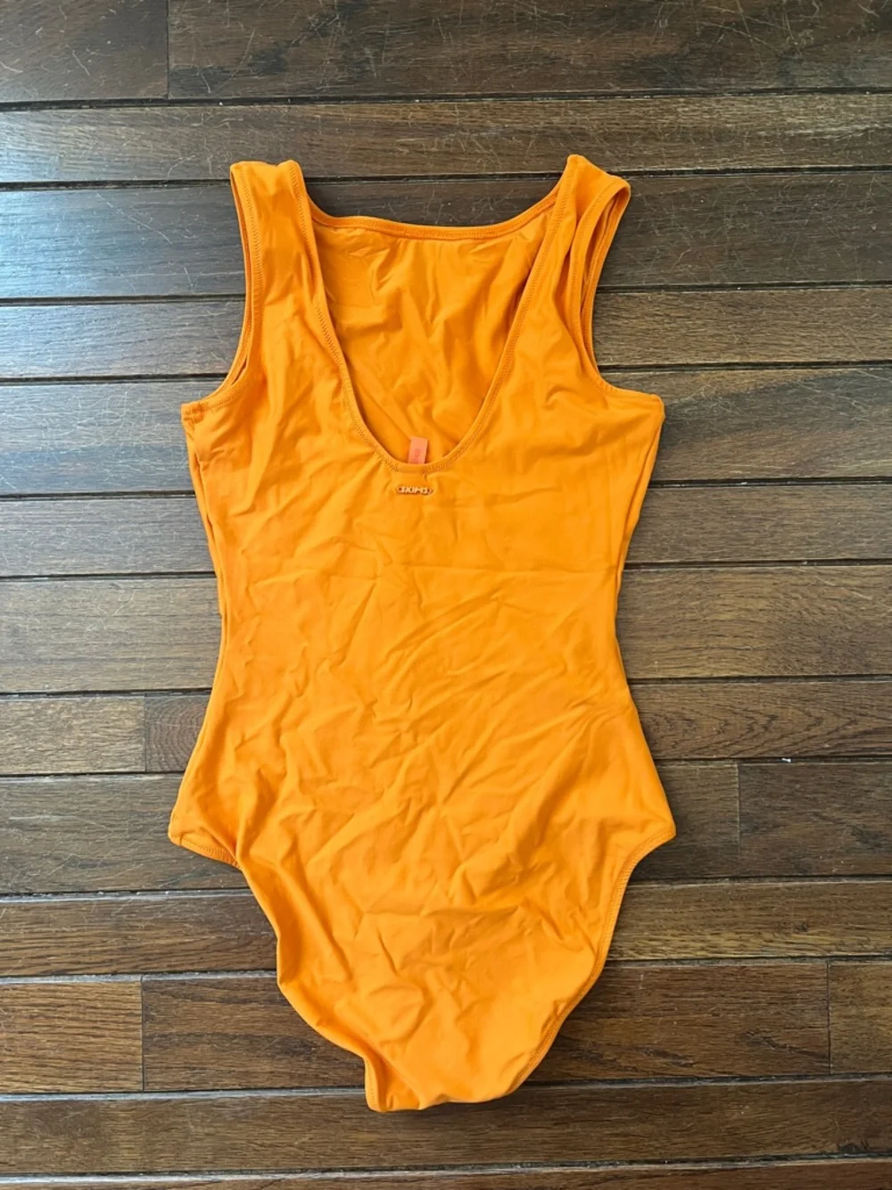 SKIMS Tangerine Orange Signature Swim High Neck One-Piece Swim Suit Size M NWT
